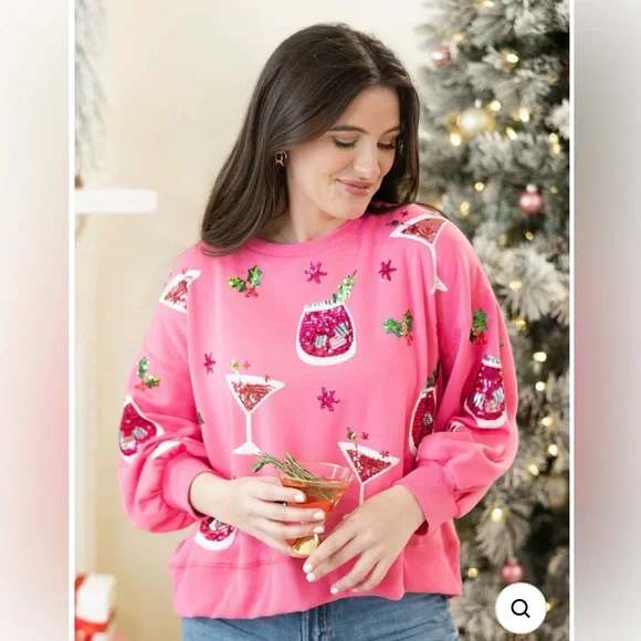 Mary Square Millie Sweatshirt Holiday Spirits - Picture 2 of 7